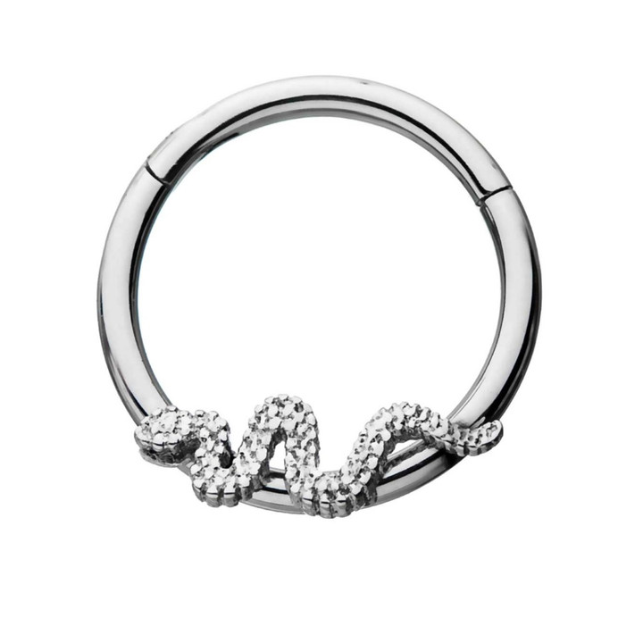 Snake Steel Hinged Segment Ring Hoop 16G Snake Steel Hinged Segment Ring Hoop 16G