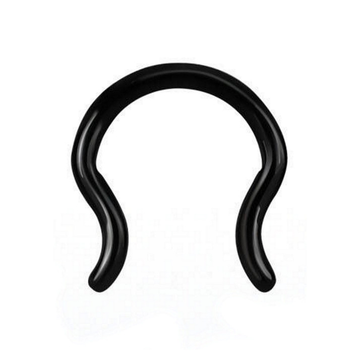 Black Steel U-Shaped Septum Retainer 16G-8G Black Steel U-Shaped Septum Retainer 16G-8G
