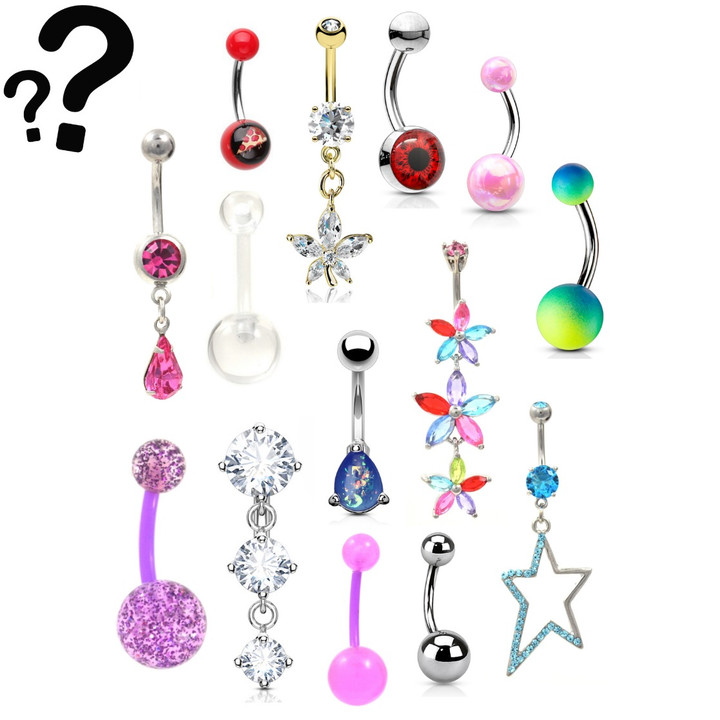 5PC Value Pack Mystery Belly Rings 5PC Value Pack Mystery Belly Rings