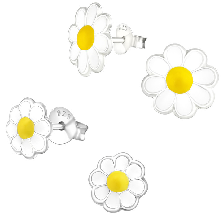 Orecchini A Fiore In Argento 925 Ossidato – Fiori Di Prugno A Cuore Per Lei/lui