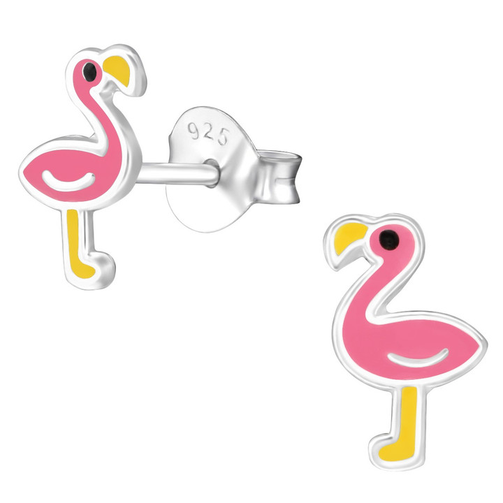 Flamingo 925 Sterling Silver Stud Earrings