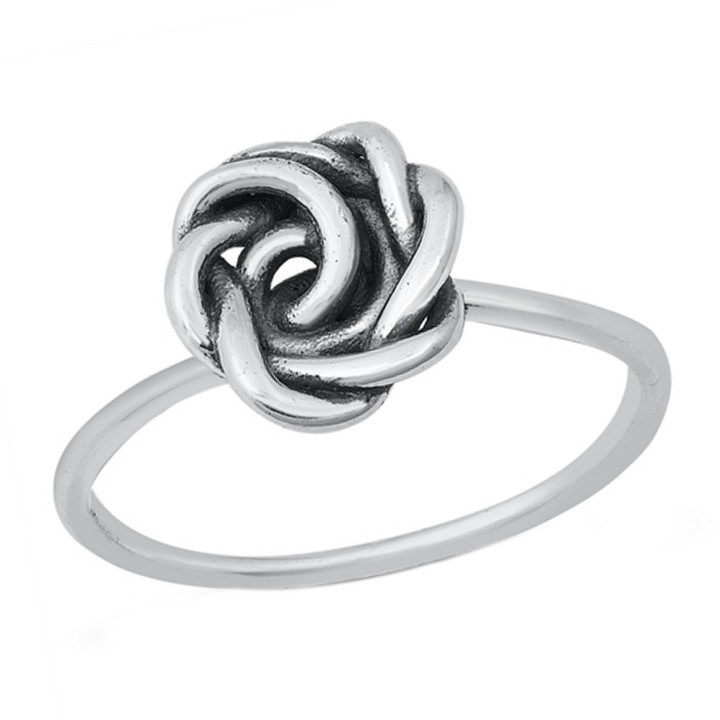 Rose Flower Knot 925 Sterling Silver Ring