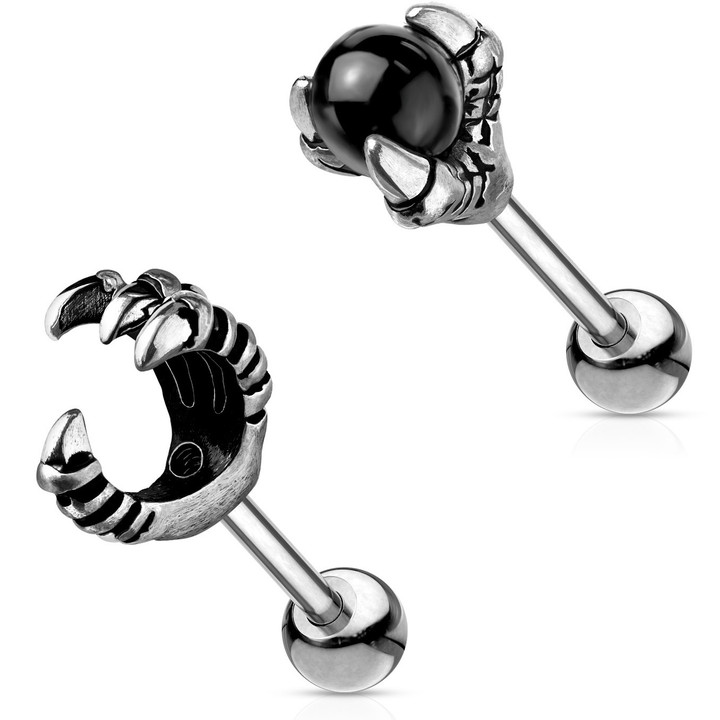 2PC 16G Claw Top Steel Cartilage Tragus Studs 2PC 16G Claw Top Steel Cartilage Tragus Studs