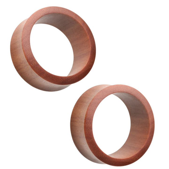 Organic Sawo Wood Double Flared Tunnels (2G-38MM) Organic Sawo Wood Double Flared Tunnels (2G-38MM)