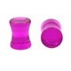 See Through Purple Acrylic Saddle Ear Plugs (8g-1")