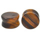 Golden Tiger Eye Stone Double Flared Plugs (8g-1")