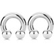 Large Gauge Hinge Septum Ring - 12g To 00g (2mm-10mm) 316L Surgical Steel Piercing Jewelry