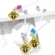 Baby On Board Sign Flexible Pregnancy Belly Ring 14G 1"