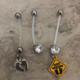 3PC Value Pack Lot Flexible Pregnancy Belly Rings