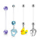 4PC Value Pack Lot Flexible Pregnancy Belly Rings