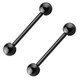 1 pair 14g 16g Internally Threaded Solid G23 Titanium Horseshoe Circular Barbell