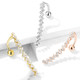 Top Down Zig Zag CZ Gemmed Steel Belly Ring