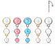 Top Down Triple Opalescent Glitter Steel Belly Ring