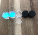 AB Flat Glass Plugs Double Flared (2g-1")