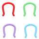 16G-14G 4PC Lot Flexible Acrylic Septum Retainers