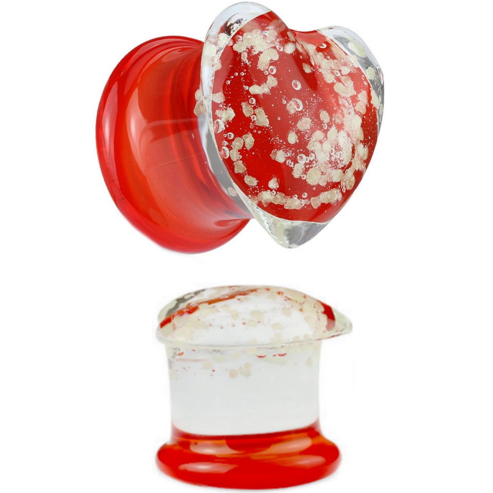 Green Oil Slick Pyrex Glass Plugs (12g7/8")