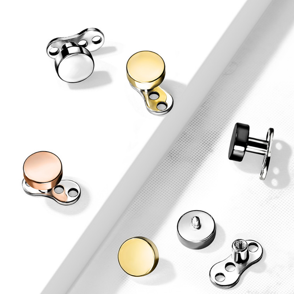 Top Dermal Piercing In Acciaio 316L - 15 Pezzi Con CZ | 16G Per Microdermal | Uomo E Donna - Foto 9