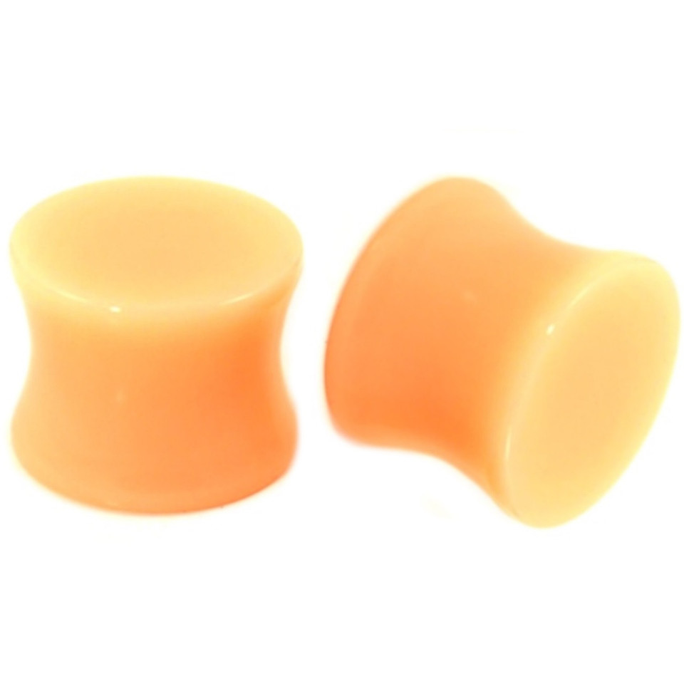 Black Colored Acrylic Saddle Ear Plugs (8g1")