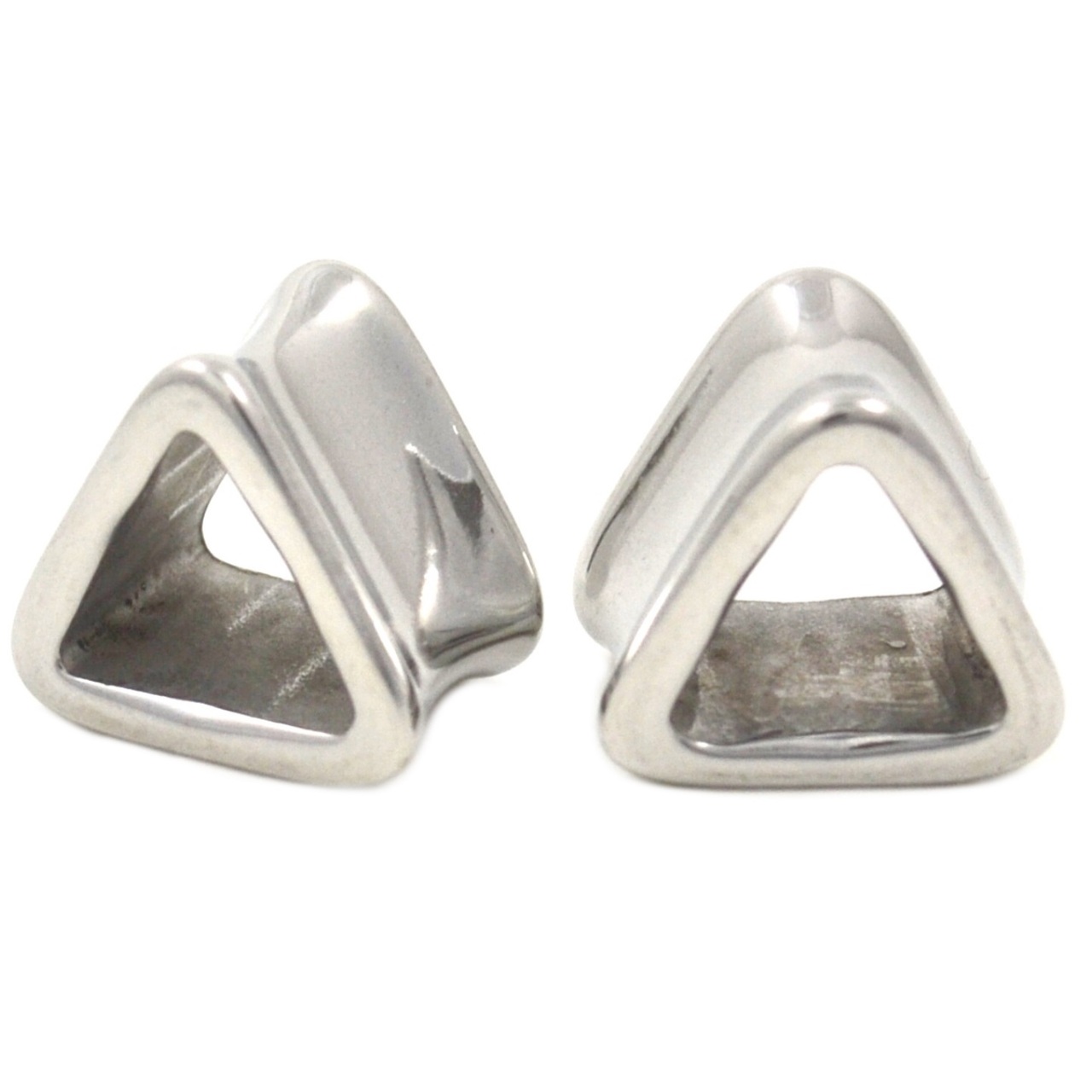 Steel Triangle Shaped Ear Tunnel Plugs (2g-5/8
