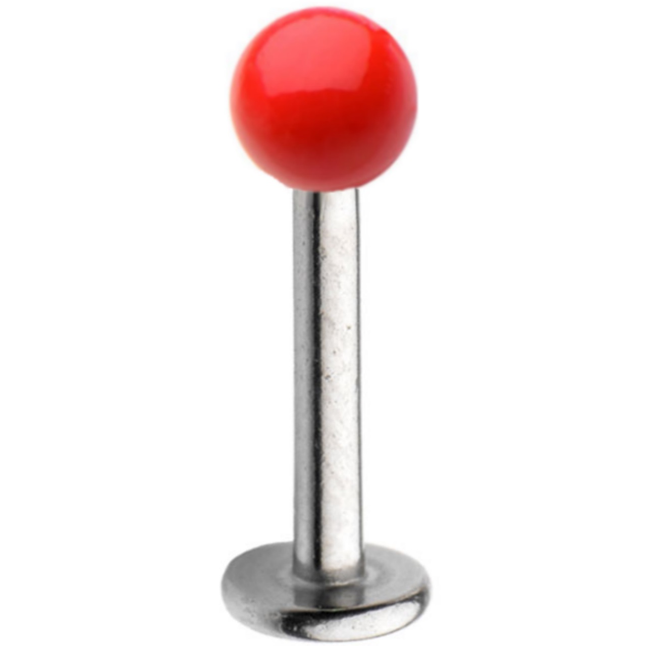 Red Ceramic Coated Ball Top Labret Monroe 16G | BodyDazz.com