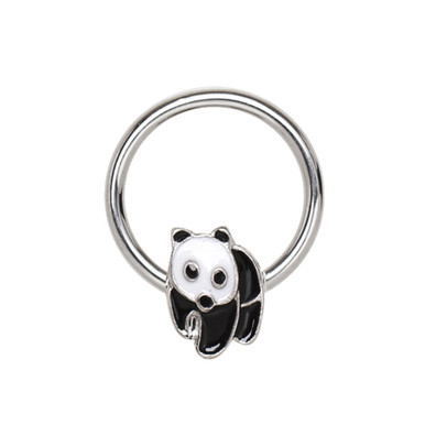 Panda Bear Design Steel CBR Hoop 16G 3/8