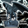Adult Mercury Dragon resin miniature by Painting Fantasms