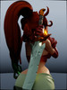 back, Red Monika from Battle Chasers resin bust by Francois_Le_Blendeur