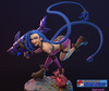 Main, 3D printed resin statue of Jinx from League of Legends designed by DiNamuuu3D
