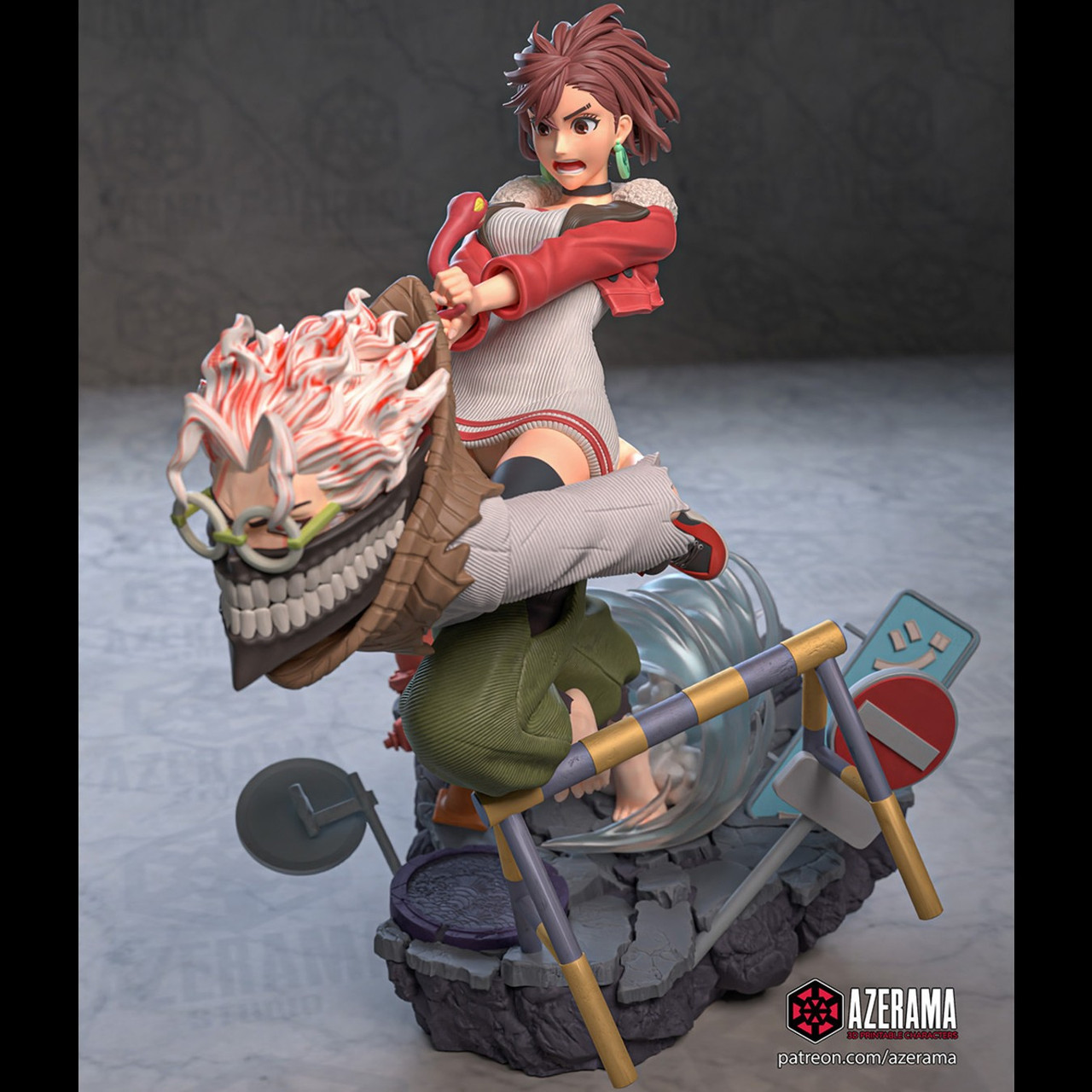 Momo + Okarun Figure