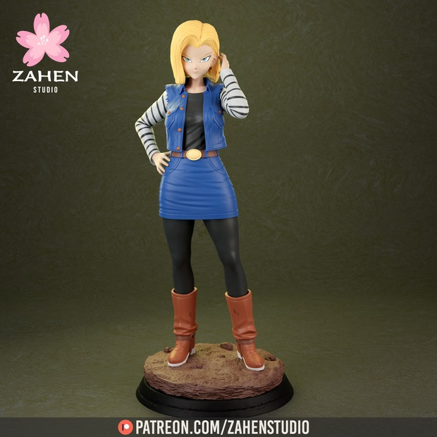 ダイスケ・ミウラ ボブルヘッド人形 18 Android 18 Figure
