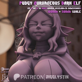 Pudgy Curvaceous Dark Elf