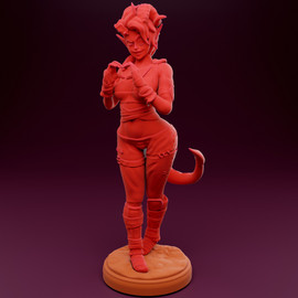 Carla the Hot Hearted Tiefling Barbarian