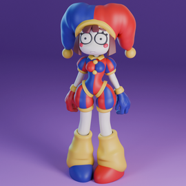 Digital Anxious Jester from an Amazing Circus