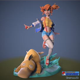 Misty Normal with PsyDuck