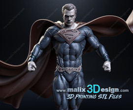 Zack Snyder Superman played by Henry Cavill in DC Comics' The Justice League resin figure made by Sanix3D