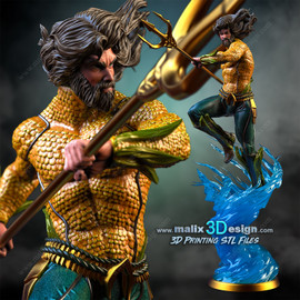 Zack Snyder Aquaman played by Jason Momoa in The Justice League resin statue by Sanix3D