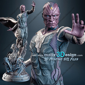 Paul Bettany as Vision from Marvel's The Avengers resin statue by Sanix3D Malix3D
