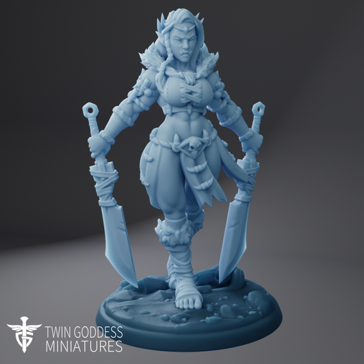 Orc Queen Vashka, Dual Swords