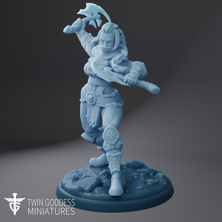 Axya the Orc Axe Thrower