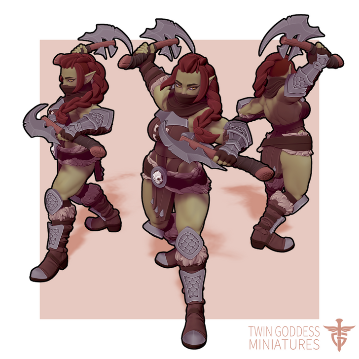Axya the Orc Axe Thrower