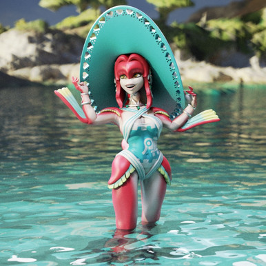 Beach Time Fish Girl Mipha Figure