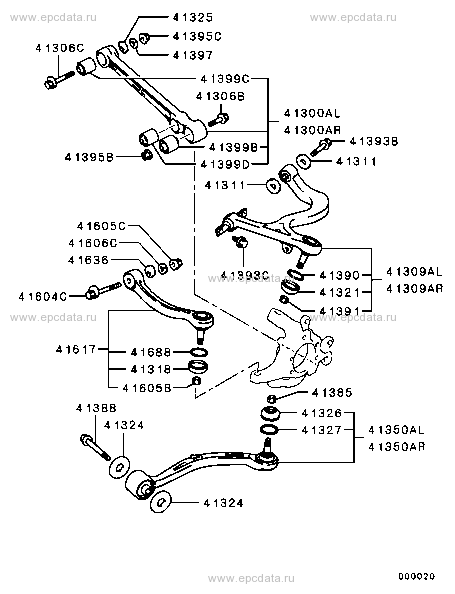 Mitsubishi Lancer Evo Rear Lower / Shock Arm Hub Side Bolt