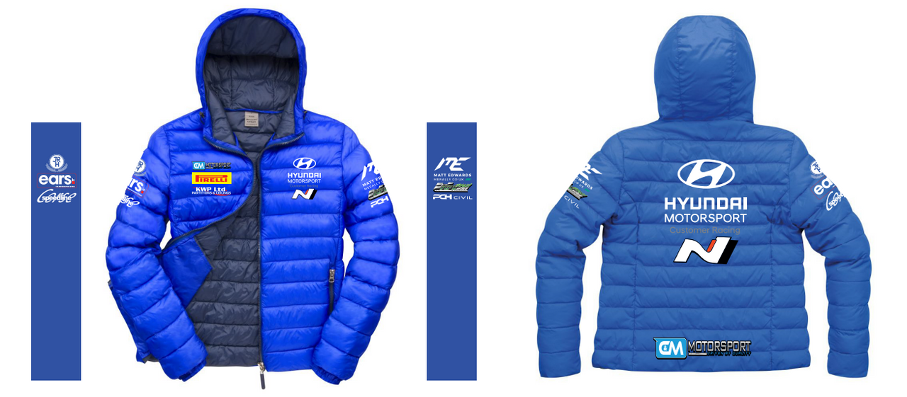 Matt Edwards Hyundai Motorsport Team Padded Jacket EARS