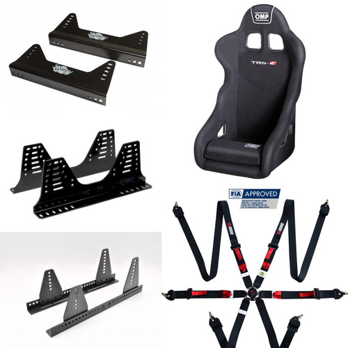OMP TRS Seat, Harness & Bracket FIA Approved Package