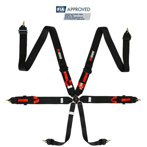RRS R6 FIA 8853-2016 Approved 3"/75mm Lightweight FIA Harness