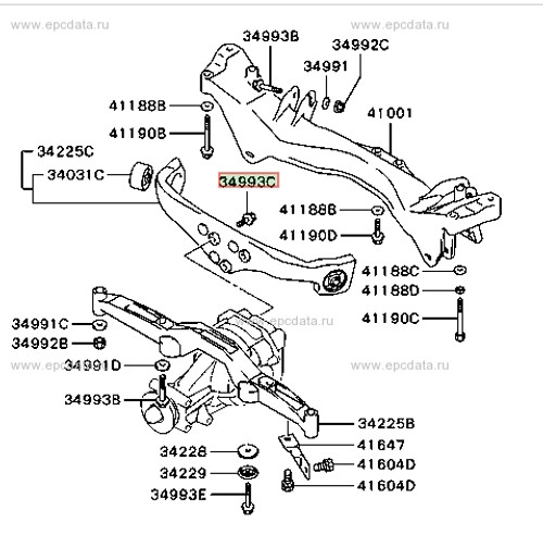 Mitsubishi Lancer Evo RS Rear Diff Mounting Bolt