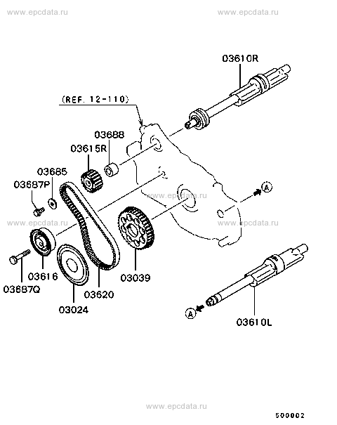 Genuine OEM Mitsubishi Lancer Evolution 1/2/3/4/5/6/7/8/9 Timing balance shaft Pulley | MD352473 | EARS Motorsport Ireland & UK | Worldwide Delivery