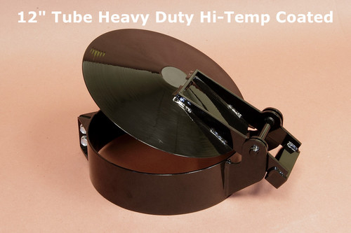 12"  PIPE HD Raincap  Flapper Hi-Temp Coated  (12 3/4" ID)