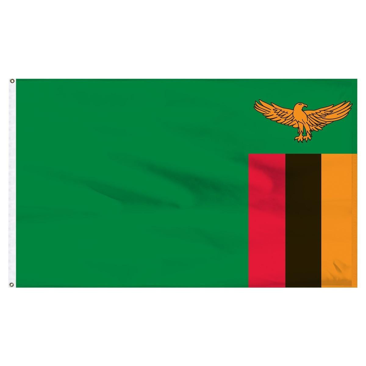 Zambia 2' x 3' Indoor International Polyester Flag | Buy Online