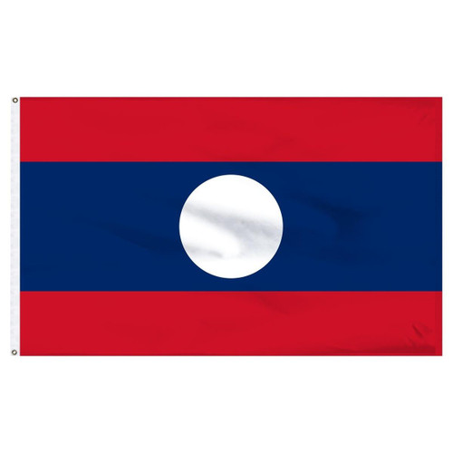 Laos 2' x 3' Outdoor Nylon Flag Laos 2' x 3' Outdoor Nylon Flag